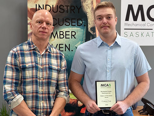 Connor Lay - 2025 MCAS Apprenticeship Award Winner