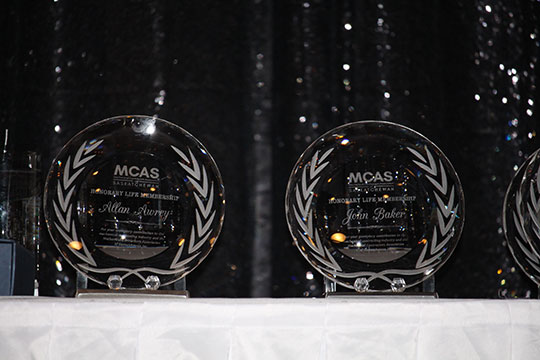 Photo of awards at the MCAS Gala Supper