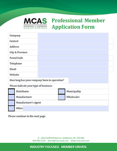 MCAS Professional Member Application Form